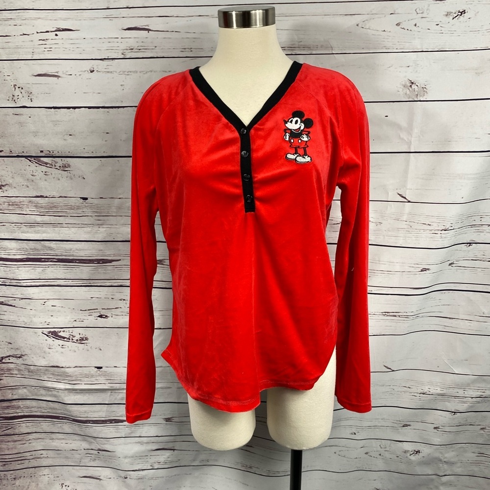Disney Red‎ Mickey Mouse PJ Top